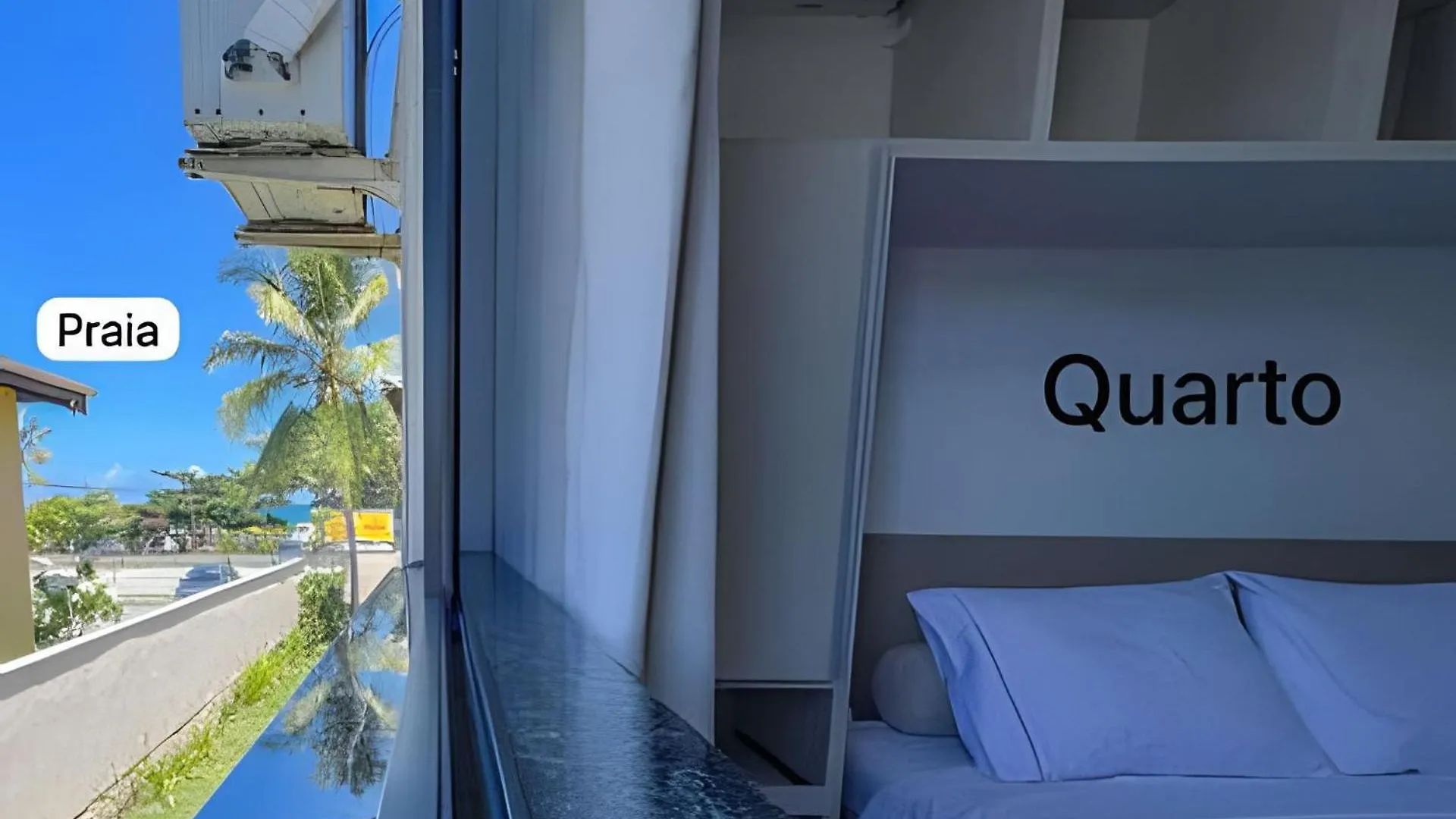 Em Frente A Praia; 2 Quartos; Wifi 300 Mbs; Ate 6 Pessoas; No 2 Pavimento; Estacionamento Gratuito 1 Carro 塞古罗港 度假居